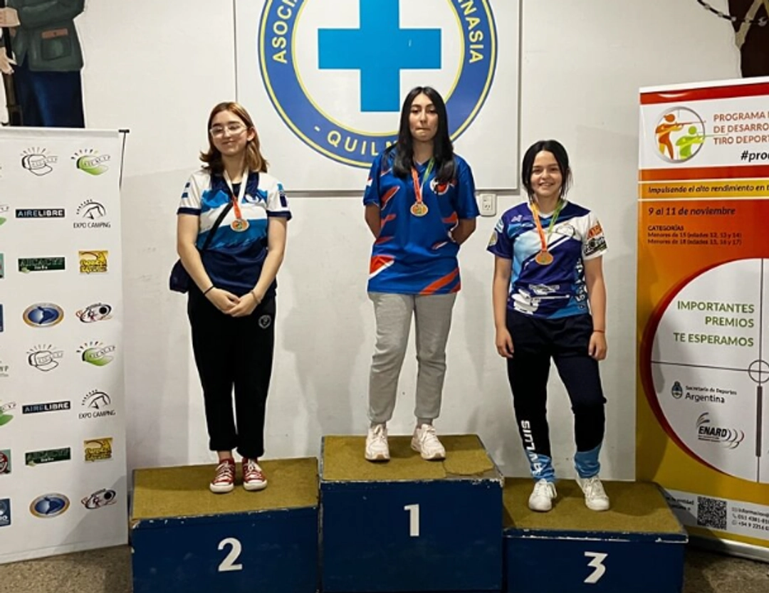 El podio Sub 15 Mujeres