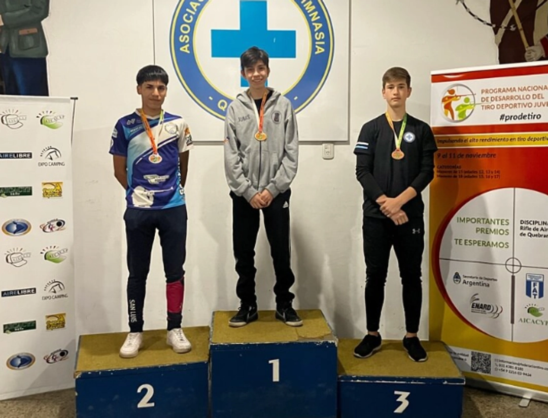 El podio sub 18 Hombres